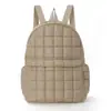 Mochila de Mujer Transfronteriza Otoño e Invierno de Aspecto Elegante Cuadros Mochila de Plumas Moda Ligera Mochila para Viajes de Negocios