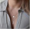 2021Shopee Candado de perla estilo europeo y americano creativo simple moda temperamento joyería para mujer collar de cadena geométrica