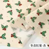 Tecido Roupa Infantil Material Biscoito Tecido de Cama Fundo Produção Cena de Morango Tecido Estampado Natal Desenho Animado