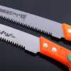 Sierra de mano Dezhizhu de 44 dientes con mango curvo, Sierra recta para madera, Sierra de podar de jardín con mango de plástico para carpintería y jardinería