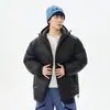 Moda Unisex Tendencia con Capucha Versátil 90 Relleno de Plumón de Pato Blanco Chaqueta de Plumón Juvenil Casual Cálida