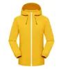 Nova Jaqueta Leve para Exterior com Logo Personalizado, Impermeável e à Prova de Vento, Casaco Feminino Três em Um, Uniforme de Fábrica, Roupa de Trabalho com Texto Impresso