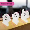 Adornos de Fantasma de Halloween Transfronterizos, Fantasmita Sonriente, Decoración Blanca Creativa para Fiesta Festiva, Artesanías de Madera