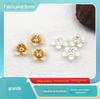 Estilo Antigo Cobre Puro 11mm Flor Montada Tridimensional Grampo de Cabelo Enfeite de Cabeça Acessórios para Traje Han Novo Estilo Chinês Estilo Nacional