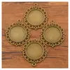 2 Colores Retro Base Doble Cara DIY Joyería de Aleación Accesorios Hechos a Mano Base de Gema del Tiempo Diámetro Interior 25mm