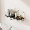 Estante de pared tabla de madera de una sola tabla sala de estar mesita de noche estante de soporte sin perforación estante flotante de pared para el hogar