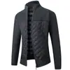 Roupas Masculinas de Outono e Inverno de Manga Curta Transfronteiriças Suéter Masculino Espesso Quente com Gola Suéter com Zíper Casual e Versátil