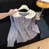 Cardigan de Tricô Gola Boneca Estilo Doce Feminino Outono Inverno Novo Manga Longa Redutor de Idade Suave Versátil Top Jaqueta Suéter Feminino