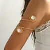 Pulseira Aberta de Braço Estilo Europeu e Americano Transfronteiriça, Pulseira de Nicho Fashion e Tendência, Joia Minimalista Elegante e Sofisticada