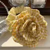 Corea del Sur Flor Amarilla Elegante Tiburón Exquisita Cuerda para el Cabello Accesorios para el Cabello Cuadros Rascador de Cabello Estilo Mori Pin de Gama Alta Cuerda Sencilla para Rascar el Cabello