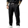 26 Amazon Tk Aliexpress Verano Europeo y Americano Hombre Hip-Hop Transpirables Lino Holgados Casual Deportivos Pantalones Venta al por Mayor