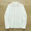 Camisa Bordada 100% Algodão para Mulheres, Manga Longa, Alta Qualidade, Bordado Exquisito, Top Estiloso para Camadas, Exportação Coreana