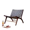 Cadeira de selim, madeira maciça estilo nórdico, sofá individual retrô, cadeira de lazer estilo japonês para pousada/hotel, cadeira trançada em corda, cadeira com encosto, cadeira de rattan