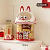 Contenedor de Almacenamiento de Snacks Dopamina Lindo de Año Nuevo para Niños, Diseño de Dibujos Animados, Alto Valor Estético, Gran Capacidad, Transparente, Contenedor de Almacenamiento a Prueba de Polvo