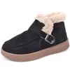 Nova coleção de inverno: botas de neve com forro de fleece, acabamento em camurça e solas grossas, oferecendo calor e um visual fashion. Estas botas de algodão estilo Birkenstock possuem fecho de fivela e uma sola macia, tornando-as perfeitas para usar ao ar livre.