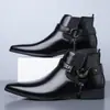 Bestseller de Amazon - Botas Martin Estilo Británico Transfronterizas, Botines Vaqueros Occidentales, Botas de Piel para Hombre, Botines Chelsea para Hombre - 25711