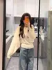 Suéter de Punto de Manga Murciélago Holgada con Cuello en V Estilo Coreano para Mujer 2026 Nuevo Otoño/Invierno Ajustado a la Cintura Suéter Básico