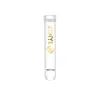 Frasco de tubo de ensayo de vidrio transparente redondo de 2 ml con tapón de cola de caballo, frasco gotero para perfume, frasco de muestra portátil para aceites esenciales