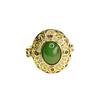 Anel Aiyu Jade Hetian Natural Jaspe Verde Espinafre Anel de Dedo Anel Saquinho Atacado Dropshipping S4011305