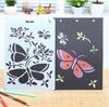 24 Plantillas Educativas para Pintar Fácilmente, Tableros de Dibujo Huecos para Informes Manuscritos, Plantillas de Álbum DIY para Planificadores Creativos