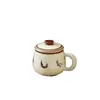 Taza de Oficina de Apsaras Voladoras de Dunhuang Taza de Cerámica Ru Kiln con Tapa Separación de Agua y Té Taza con Infusor de Té Taza de Gama Alta Souvenir