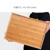 Bandeja para Juego de Té de Bambú Plato de Almacenamiento para Tazas de Agua Domésticas Plato de Servicio Rectangular Especial de Madera para Restaurante Plato para Frutas y Cena