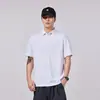 Roupa Masculina Xintang Camisa Polo Masculina de Manga Curta Estilo Americano, Camiseta Masculina de Manga Curta, Modelagem Solta, Gola Reversível, Camiseta de Verão, Manga Meia
