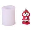 Mini Lindo Gato de Navidad Decoración de Pastel Adornos Molde de Silicona Papá Noel Regalo Película Pellizcable