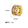 Accesorios para joyería diy directos de fábrica colgante H chapado en cobre colgante simple de piedra ojo de gato colgante de cisne microincrustado sin cadena
