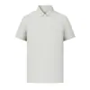 Camisa Polo de Hielo de Secado Rápido para Hombre Color Negro Sólido Cuello Solapa Manga Corta Ropa de Trabajo de Negocios Casual