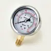 Manómetro YN60 resistente a golpes G 1/4 cabeza de manómetro radial llena de glicerina y aceite de silicona, rosca estándar británica, salida de 1/4 de pulgada, manómetro transfronterizo
