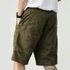 Shorts Casuales de Trabajo de Estilo Americano para Hombre, Color Sólido Simple, para Exteriores, Marca de Moda, Rectos Sueltos, Deportivos, Secado Rápido, de Cinco Puntos