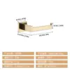 Rack de Armazenamento de Banheiro Popular Transfronteiriço em Aço Inoxidável Conjunto de Cinco Peças Suporte para Toalhas e Papel Higiênico Gancho Conjunto de Racks de Armazenamento Quadrados