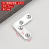 Código de ángulo libre de manija de puerta de gabinete Marco de aluminio con rosca de forma especial Código de ángulo fijo Puerta de aleación de aluminio en ángulo recto y ángulo de conexión de ventana de hierro