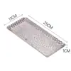 Bandejas de servir de aço inoxidável transfronteiriças, pratos de buffet, pratos para restaurante de hot pot, pratos para churrasco, pratos de bolo, bandejas retangulares marteladas