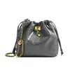 Bolso Bandolera Retro Sencillo para Mujer 2024 Otoño e Invierno Nuevo Bolso Cubo con Cierre Bolso de Hombro con Cadena de Alta Gama
