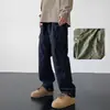 Calça Estilo Retro Americano Vibe Streetwear Marca Tendência Macacão Funcional Masculino Largo Reto Outdoor Impermeável Calça de Carga