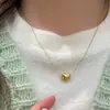 Colar de Amor em Aço Titânio Feminino Leve Luxo Simples Verão Estilo Frio Acessórios Celebridade da Internet Elegante Nicho Corrente para Clavícula