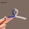 Pinza para el pelo de moda de alta gama, linda, transparente, con lunares blancos, multi-dulce, tamaño grande, de chica tiburón, accesorio para el pelo en la parte posterior de la cabeza