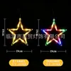 Decoración Navideña LED Luces de Ventosa Muñeco de Nieve Árbol de Navidad Estrella de Cinco Puntas Cortina Luces a Batería Luces Pequeñas de Colores Luces de Ventosa
