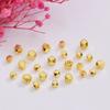 Cuentas con Forma de Rombo Chapadas en Oro de 18K, Cuentas Separadoras Cuadradas Facetadas, Accesorios para Pulseras, Materiales para Ensartar Hechos a Mano DIY, Venta al por Mayor de Cuentas Cuadradas