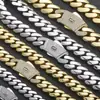 Hip-Hop Europeo y Americano Transfronterizo Collar Cubano Brillante de Oro de 14K Joyería de Moda de Alta Calidad para Hombres Collar Personalizado Personalización