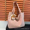 Bolso de Hombro Grande Capacidad Estilo Coreano Cuadros Ins 2025 Nuevo Moda Casual Bolso de Axila Bolso Tote para Viajero Estudiante