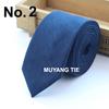 Nueva Moda Color Sólido Gamuza Corbata Novio Corbata de Cuero para Hombre Color Sólido Suave Cuero Pana Corbata
