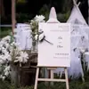 Banquete de bebé cumpleaños compromiso letrero de bienvenida letrero de bienvenida para abrir la puerta celebración de boda diseño fondo tablero de KT