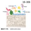 Cauda de Sereia Concha Ondas Cavalo-marinho Coral Cauda de Peixe Estrela do Mar Flip Açúcar Bolo Mousse Decoração Molde de Silicone