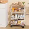 Prateleira de Armazenamento Doméstico Cesta de Frutas e Legumes Rack de Armazenamento de Brinquedos e Lanches para Sala de Estar Carrinho Pequeno Multifuncional de Chão Uso Doméstico