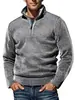 Comercio Exterior Amazon Otoño Invierno Hombres Cuello Medio Cremallera Forro Polar Engrosado Suéter de Punto Grueso Tendencia Capa Base