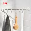 Gancho de cocina KM 5038, sin perforaciones, adhesivo de cinco filas, gancho multifuncional para colgar en la pared, de acero inoxidable, sin costuras, adhesivo
