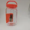 Saladkid Salad Pod Contenedor de Plástico para Ensalada con Tapa de Apertura Lateral, Frasco para Conservar Frescura, Contenedor Sellado
